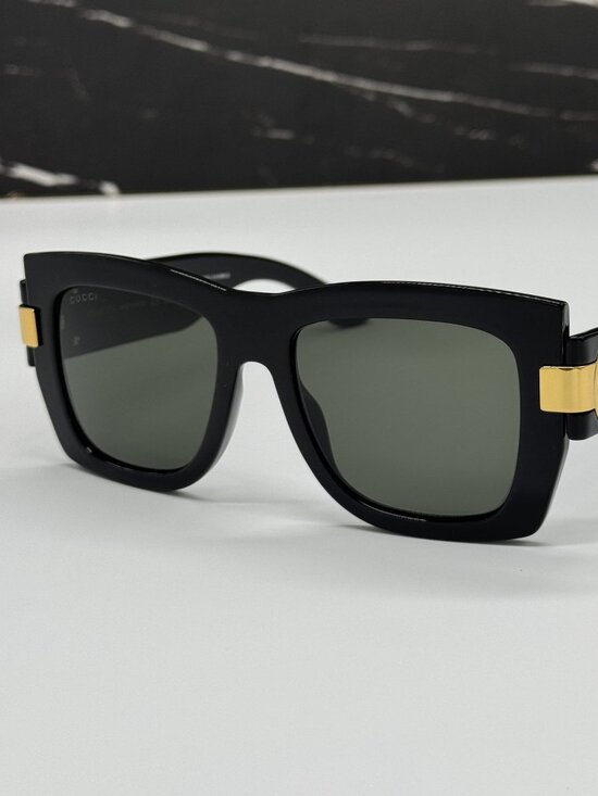 NEW GUCCI GG1688S 001 SUNGLASSES BLACK WOMEN EYEWEAR - Picture 3 of 10